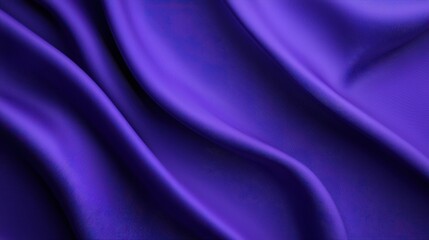 Obraz premium Purple silk fabric with abstract illustration of draped silk cloth folds and textures on a flat surface