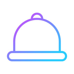 Elegant Food Dome Icon with Gradient Colors