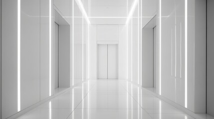 Fototapeta premium Modern classic Elevator doors of office or hotel hallway, Lobby interior, corridor in house with lift,Black elegant lift for passenger or cargo elevators,copy space.