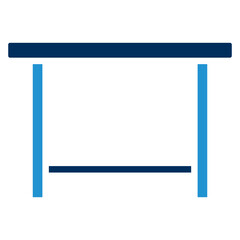 Obraz premium Table Blue Color Icon