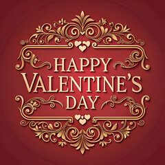 Ornate Valentines Day greeting.