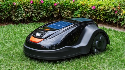 Solar-Powered Automated Lawn Mower for Efficient Garden Maintenance