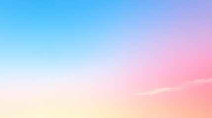 Naklejka premium Serene gradient sky transitioning from blue to pink with soft clouds, ideal for tranquil backgrounds