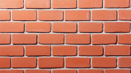 Realistic photography of a brick wall featuring a prominent red brick in the center of the wall
