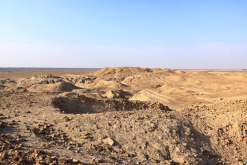 the area of the excavation site in the Ancient City of Uruk, Iraq