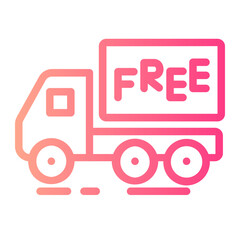 free delivery gradient icon