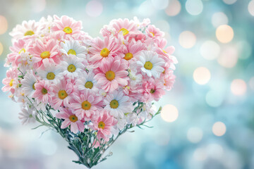 Obraz premium Heart shaped flowers evoke love and joy