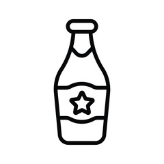 A bottle of champagne, editable vector