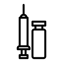 inject able drugs line icon