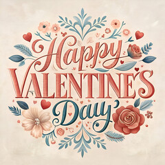 Fototapeta premium Charming Valentines Day design.