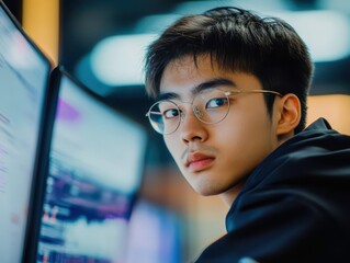 AIpowered research assistant analyzing complex scientific data in an academic setting