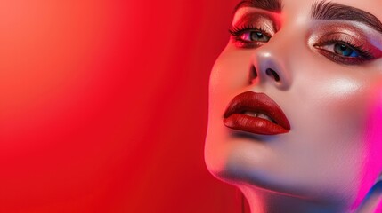 Obraz premium Sophisticated Portrait With Dramatic Color Play