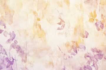Watercolor floral pattern shows soft, pastel colors
