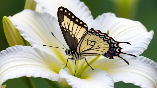 flower and baterfly