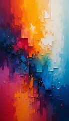 Obraz premium Abstract Colorful Blocks Art Digital Painting