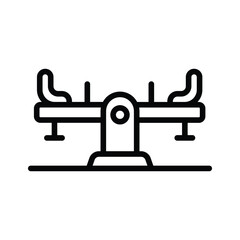 Icon of seesaw in modern design style