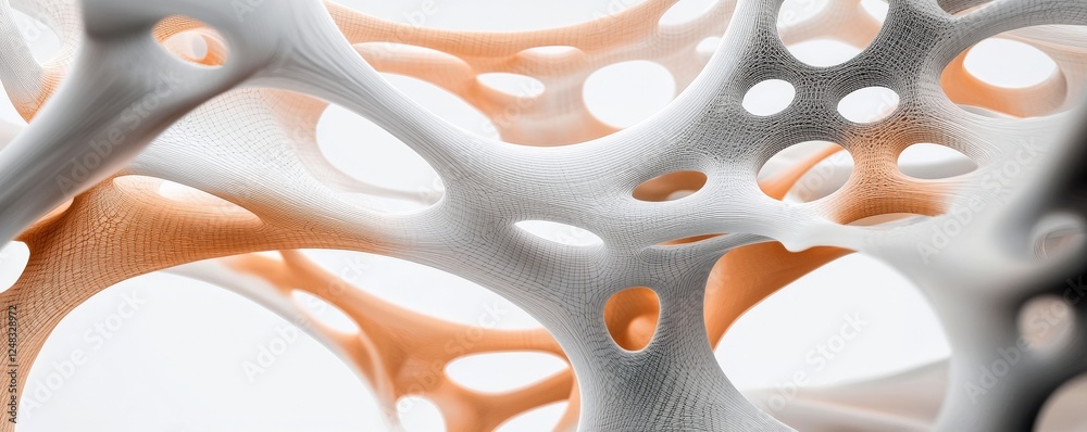Fototapete material science nano concept. abstract organic structure with intricate details and textures.