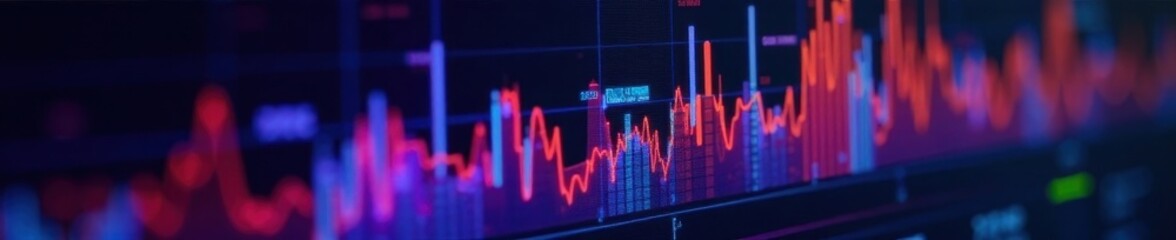 Statistical data visualized on a desktop monitor, bar, figures