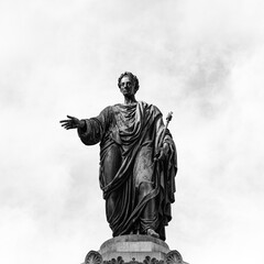 Fototapeta premium Statue of Kaiser Franz in the yard of Sisi museum, Vienna
