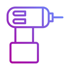 Modern Gradient Cordless Drill Icon Illustration