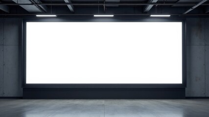 white billboard mockup indoor