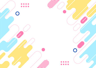 Geometric background, curves and outlines, pastel colors, flat design vector.