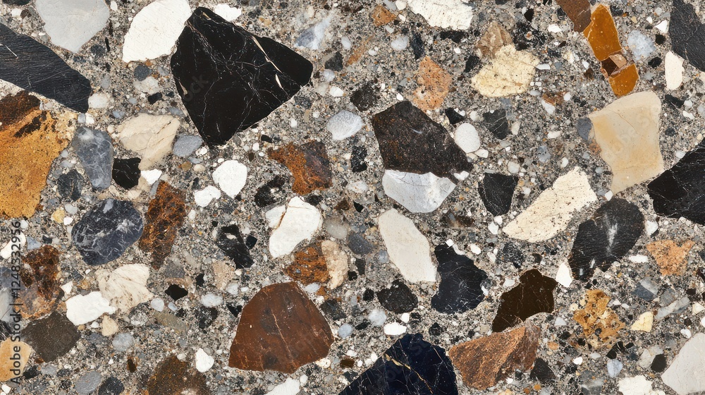 Aufkleber aggregate stone texture showing varied colors and shapes