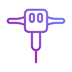 Drill Gradient Icon Vector on White Background