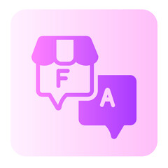 Fototapeta premium faq gradient icon