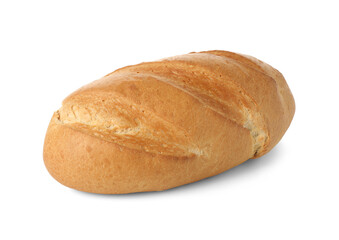 One freshly baked bread isolated on white