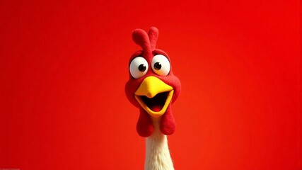 Cheerful Cartoon Chicken