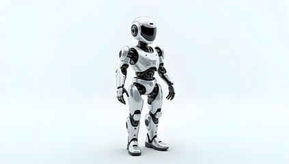 Fototapeta premium Futuristic of a robotic symbol made of many spheres