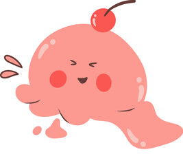 Cute Ice Cream Character  Illustration