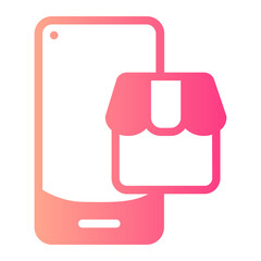 mobile store gradient icon