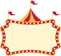 Red Empty Circus Banner Sign © Martin