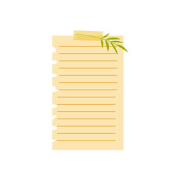Sticky Note with Leaf Decoratioon 