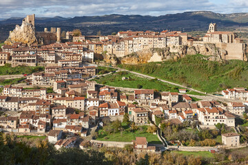 Naklejka premium Picturesque medieval village of Frias. Burgos Castilla y Leon. Spain