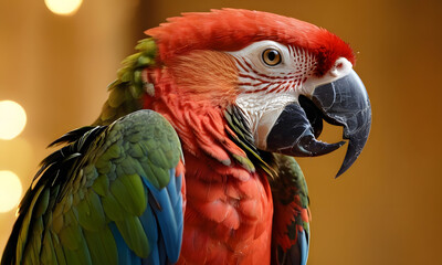 Obraz premium red and green macaw