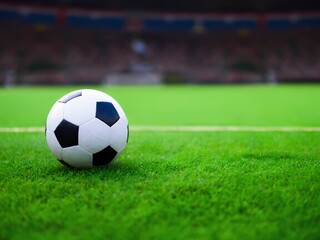Fototapeta premium Soccer ball in the stadium