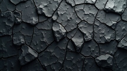 Cracked Volcanic Rock Surface Texture