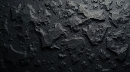 Deep Matte Black Anthracite Stone Texture
