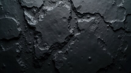 Fototapeta premium Deep Matte Black Anthracite Stone Texture