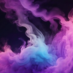 Fototapeta premium Mystic Hues, Ethereal Smoke Artistry in Violet, Blue, and Pink Shades