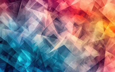 Obraz premium Colorful geometric background with dynamic shapes and soft lighting effects