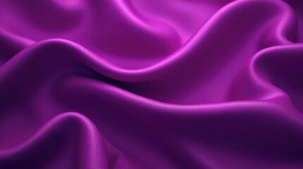 Obraz premium Elegant Deep Violet Silk Fabric Folds Background