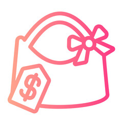 Purse gradient icon