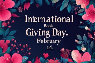 Celebrating international book giving day with floral design