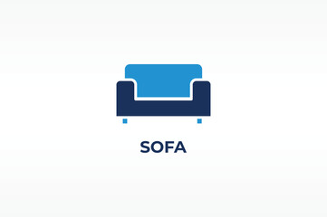 SOFA vector, icon or logo sign isolated symbol illustration