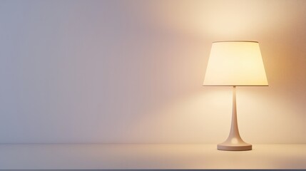 Table lamp on a table with a white background for interior design and decoration concepts