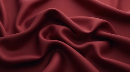 Obraz premium Luxurious Muted Burgundy Silk Fabric with Warm Undertones